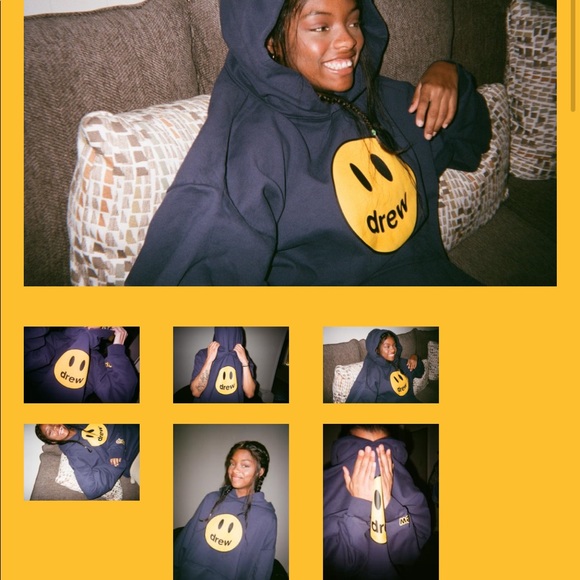 NAVY DREW HOUSE HOODIE -medium - Picture 1 of 2